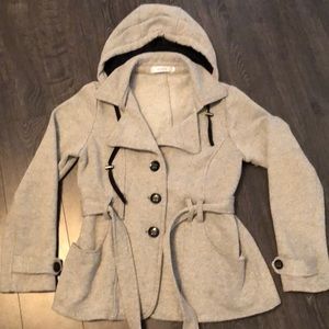 Hooded fleece coat